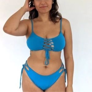 Strange Bikinis Makalu corset front top sz XL